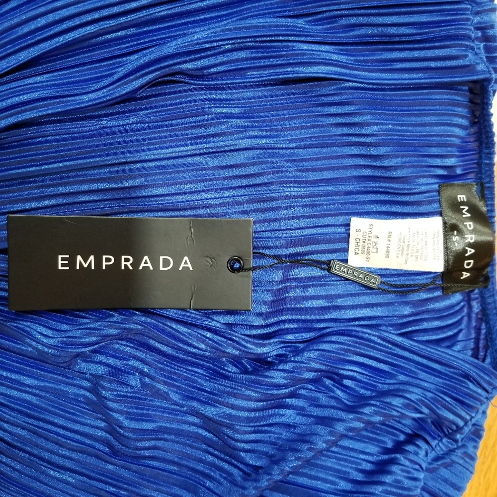 EMPRADA New!! Long Sleeve V Neck Jumpsuit, Royal Blue Color Size S. - Picture 14 of 14